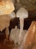 Серый шампиньон сталагмит в пещере Санта-Каталаина