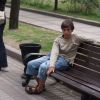 На скамейке